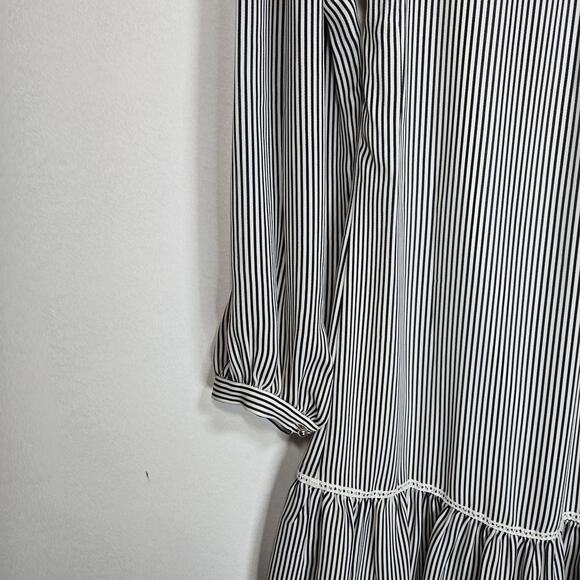 Banana Republic Black And White Striped Dress. Size Medium - Picture 10 of 11